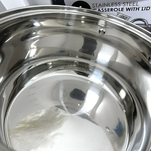 Sonifer Stainless Steel Pot 5L with Glass Lid | Durable & Stylish