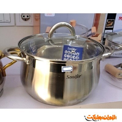 پخش عمده قابلمه سونیفر استیل تک و عمده کد L869