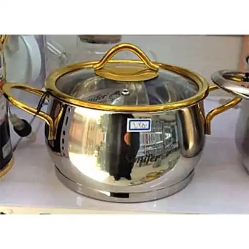Sonifer Stainless Steel Pot 5L with Glass Lid | Durable & Stylish