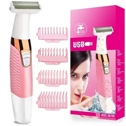 پخش ژیلت شارژی بدن و صورت بانوان کیمی مدل KM-1900  تک و عمده کد t1323