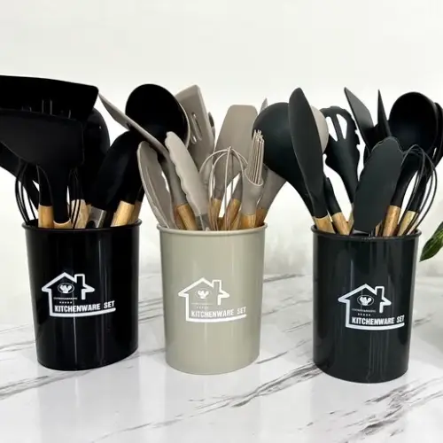 پخش-سرویس-کفگیر-و-ملاقه-سیلیکونی-12-پارچه-unique-love-کد-e920-تک-و-عمده