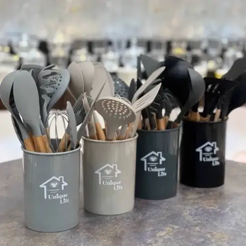 پخش-سرویس-کفگیر-و-ملاقه-سیلیکونی-12-پارچه-unique-love-کد-e920-تک-و-عمده