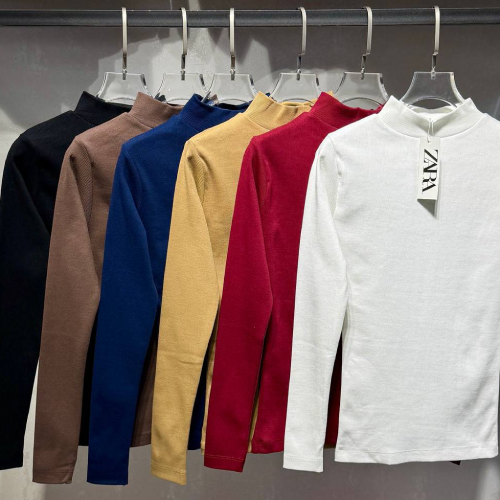 خرید بلوز  یقه پنج‌سانت ZARA تک و عمده کد z1843