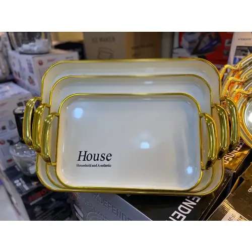 سینی-3-عددی-هاوس-مستطیل-جفت-دسته-لب-طلایی-کد-e933-تک-و-عمده