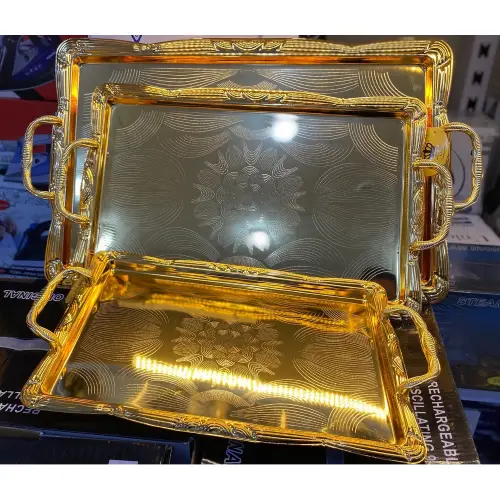 سینی استیل۳تیکه سایز بزرگ ژاپنی اصل کد E939 تک و عمده