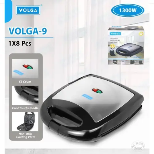 پخش اسنک ساز ولگا VOLGA-9 ساندویچ ساز کد E966 تک و عمده