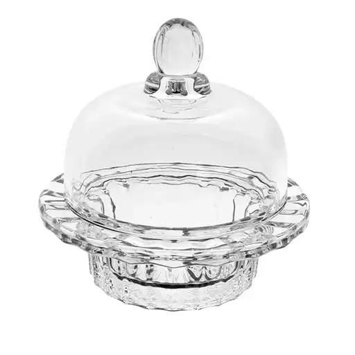 Deli Crystal Honey Jar | Imported Transparent Luxury Serving Bowl