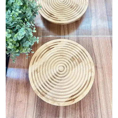 Bamboo Round Grooved Riser