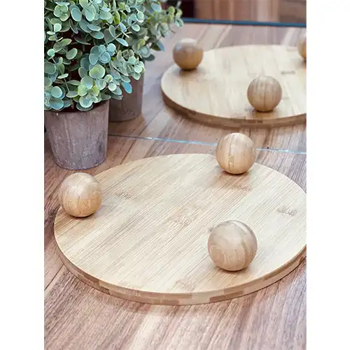 Bamboo Round Grooved Riser