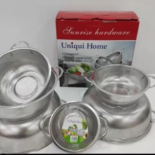 Unique Home Single-Use Stainless Steel Drainer Set of 6