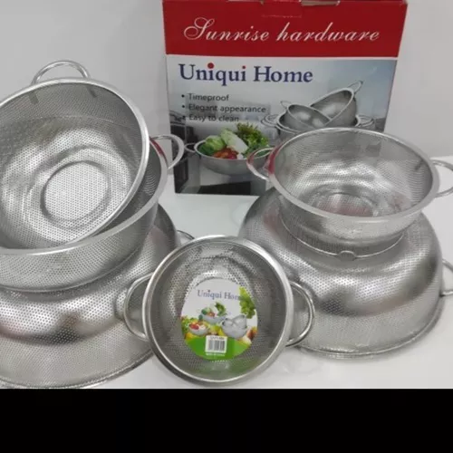 Unique Home Single-Use Stainless Steel Drainer Set of 6