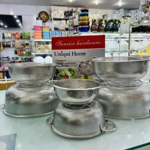 Unique Home Single and Bulk Stainless Steel Drainer Set of 6