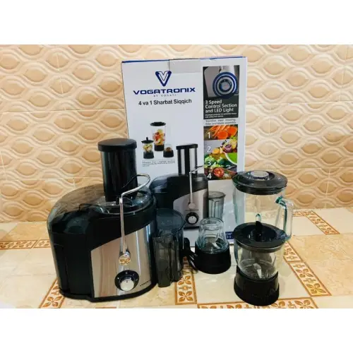 آبمیوه گیر ۴ کاره وگاتی  مدل VE-255  کد E1007 تک و عمده