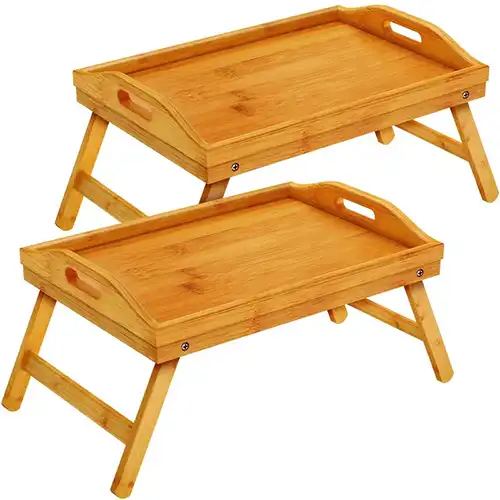 خرید سینی بامبو پایه دار تاشو تک و عمده کدL944