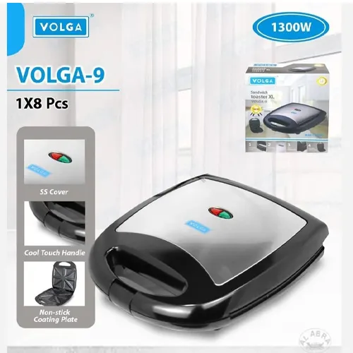 پخش اسنکساز 8 خونه استیل 1300وات مدل VOLGA-9  تک و عمده  کد G5173
