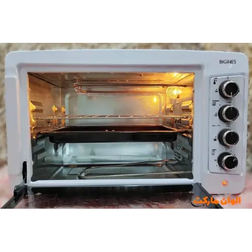 پخش  اون توستر 50 لیتری BIGNES تمام فول دو سینی مدل MO-1401  تک و عمده کد G5193