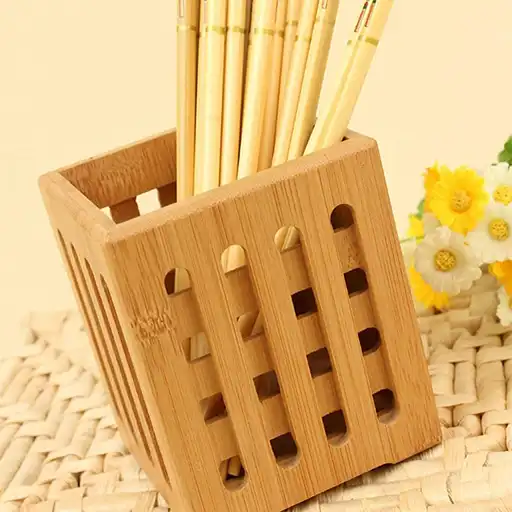 Bamboo Cutlery Holder