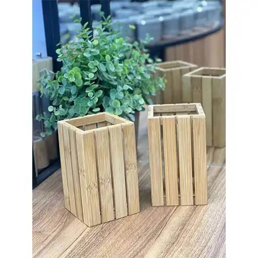 Bamboo Cutlery Holder