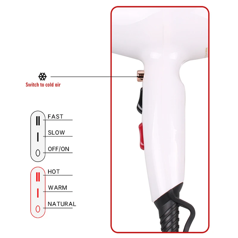 Hair dryer-Enzo-model-en-6102-single-and-large-