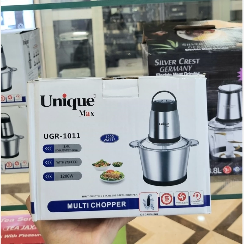 خرید خردکن 3 لیتری کاسه استیل یونیک مکس  مدل UGR-1011  تک و عمده S013