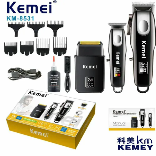پخش ست ماشین اصلاح کیمی مدل KM-8531 با قابلیت صفرزن تک و عمده کد G5263