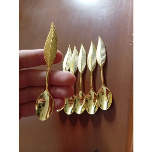 پخش-قاشق-چای-خوری-طرح-برگ-وارداتی-استیل-رنگ-ثابت-کد-e1100-تک-و-عمده