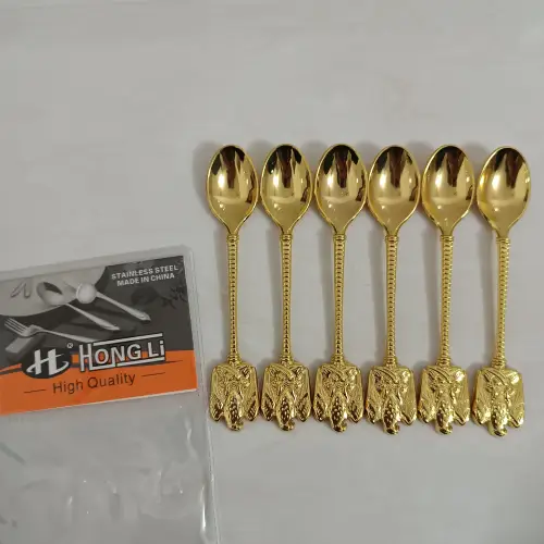 قاشق-چایخوری-طلایی-6-عددی-طرح-عقاب-کد-e1103-تک-و-عمده