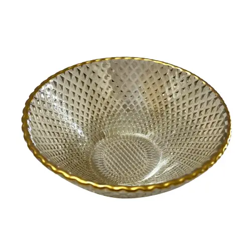 پخش کاسه ماست خوری پیکسل لب طلا کد E1130 تک و عمده