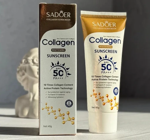 ضد آفتاب صورت سادور SPF 50 با کلاژن تک و عمده کد AB888