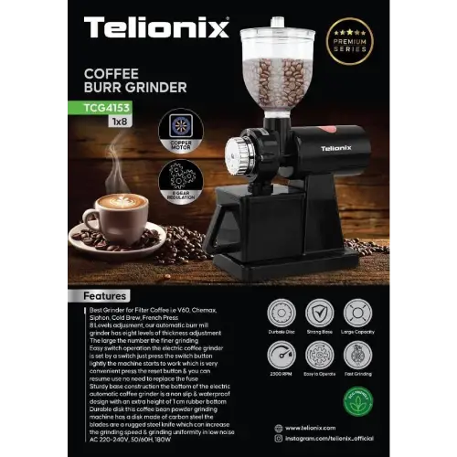 آسیاب قهوه تلیونیکس مدل Telionix-4153 