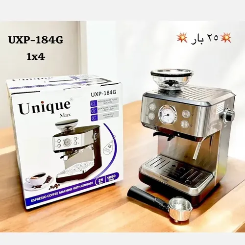 اسپرسو ساز یونیک مدل UXP_184G با آسیاب قهوه ۲۵ بار تک و عمده کد G5312