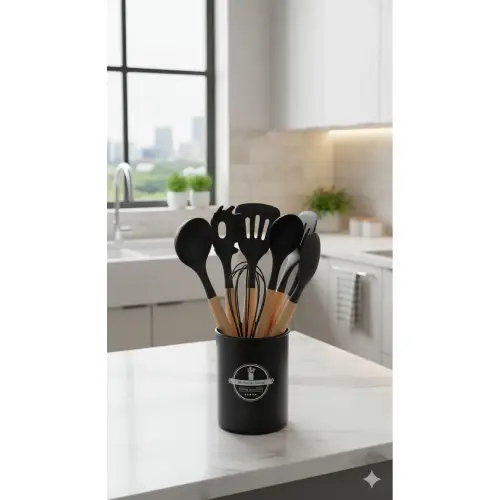 پخش-کفگیر-و-ملاقه-سیلیکونی-utensil-kitchen-کد-e1168-تک-و-عمده