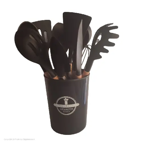 کفگیر و ملاقه سیلیکونی Utensil kitchen کد E1167 تک و عمده