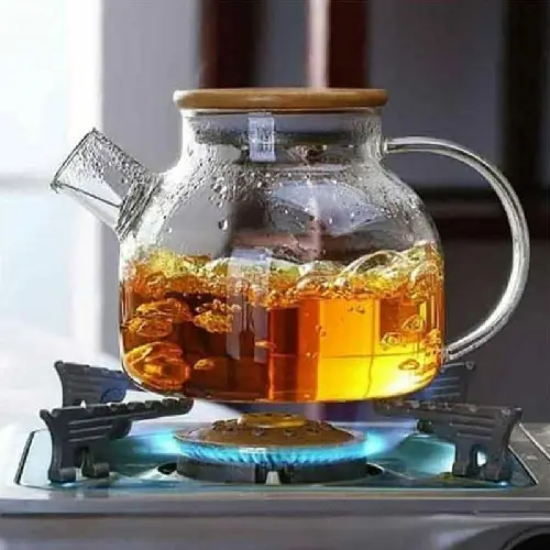 پخش قوری پیرکس درب بامبو 1 لیتری کد E1184 تک و عمده