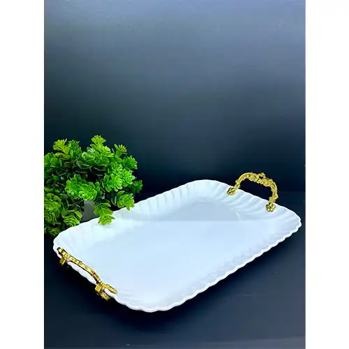 خرید سینی کارمن دسته طلایی تک و عمده کد L990