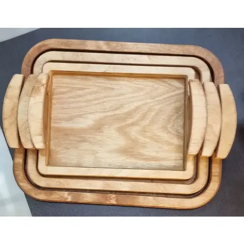 پخش سینی دسته دار  سه سایز مستطیل  کد E1194 تک و عمده