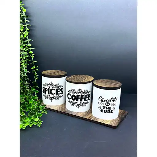 Three-Piece Underwood Spice Jar Set | Premium Porcelain & Stylish