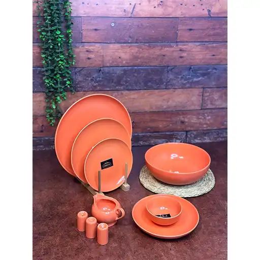 Colorful Porcelain Dinner Set – 30 Pieces, 6 Persons