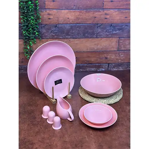 Colorful Porcelain Dinner Set – 30 Pieces, 6 Persons