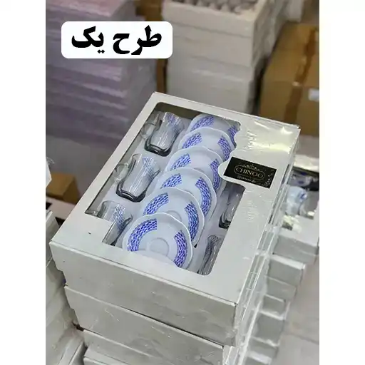 خرید پک چای خوری چینی و بلور تک و عمده کد L1020
