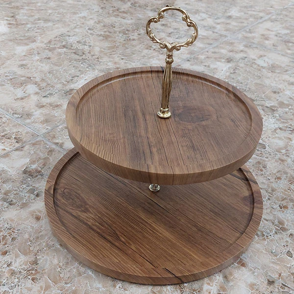 پخش شیرینی خوری چوبی 2 طبقه تک و عمده کدP828