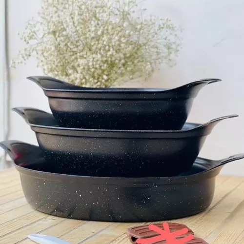 پخش  ماهیتابه چدن برند دیگ شف 3عددی تک و عمده کدP840