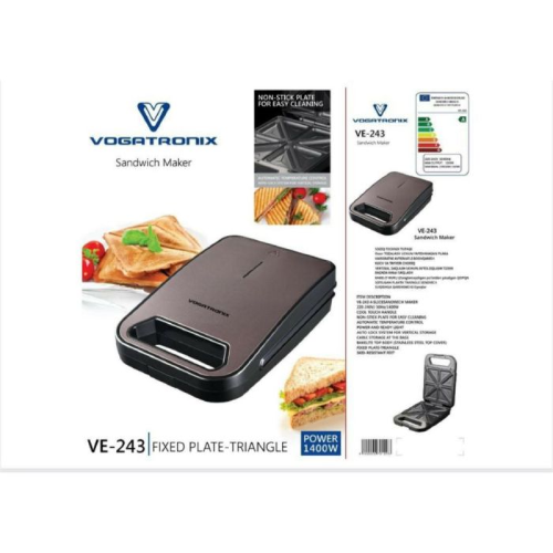 خرید ساندویچ ساز وگاترونیکس مدل VE243 تک و عمده کد Z2613