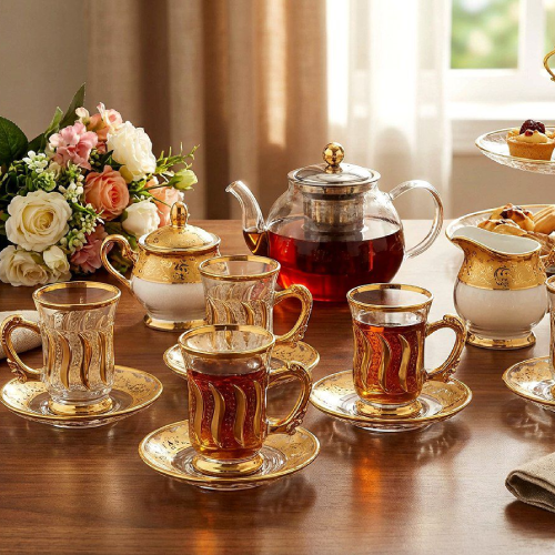 پخش سرویس چایخوری اماراتی برند ALMANAL تک و عمده کد Z3158