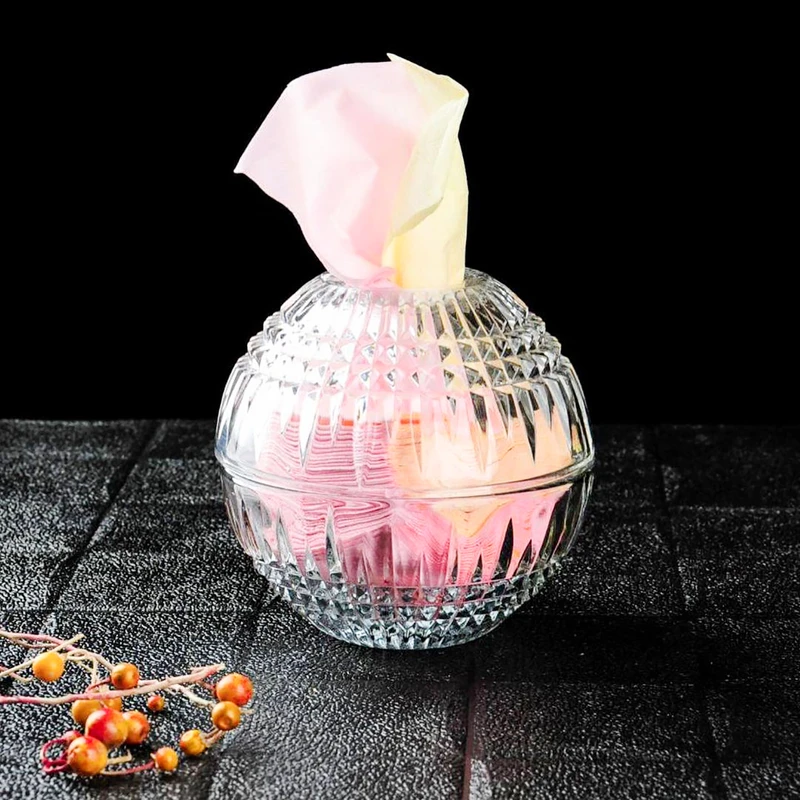  پخش جا دستمال  کروی شیشه ای طرح شیار تک و عمده کد Z2010