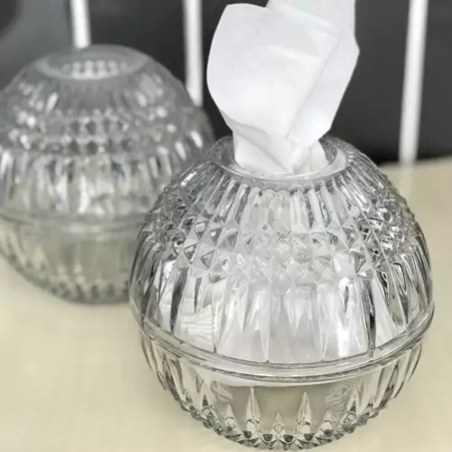  پخش جا دستمال  کروی شیشه ای طرح شیار تک و عمده کد Z2010