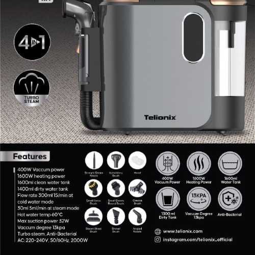 پخش نقطه شوی بخار شور و فرش شور تلیونیکس مدل TSC4904 تک و عمده کد Z2022