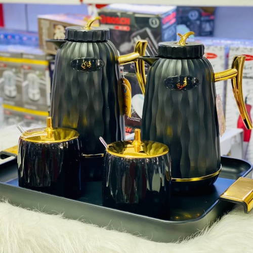 خرید ست فلاکس دوقلو همراه سینی و 2 قندان وگاتی تک و عمده کد Z2037