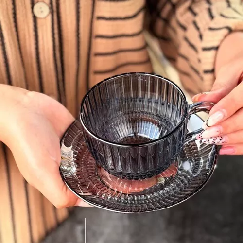 ست فنجان شیار دار دلی تک و عمده کدP875