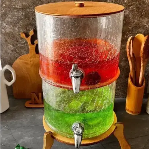 کلمن لوتوس الماس 2 طبقه پایه چوبی تک و عمده کد R013